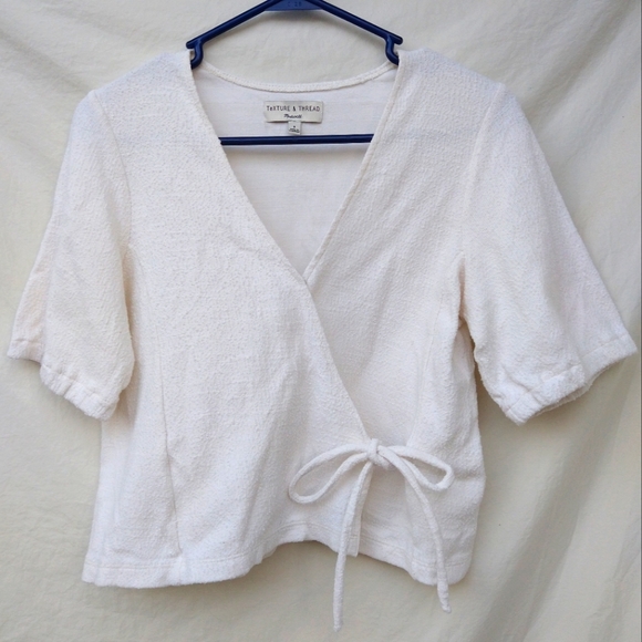 Madewell Tops - Texture and Thread White Wrap Top - S